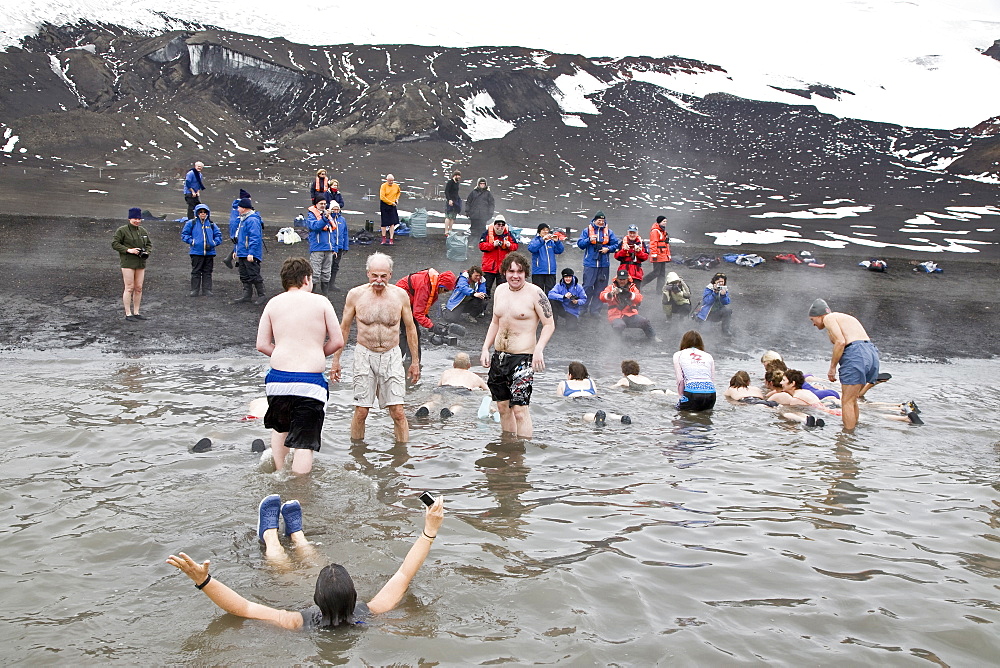 Views of Deception Island, an island in the South Shetland Islands off the Antarctic Peninsula