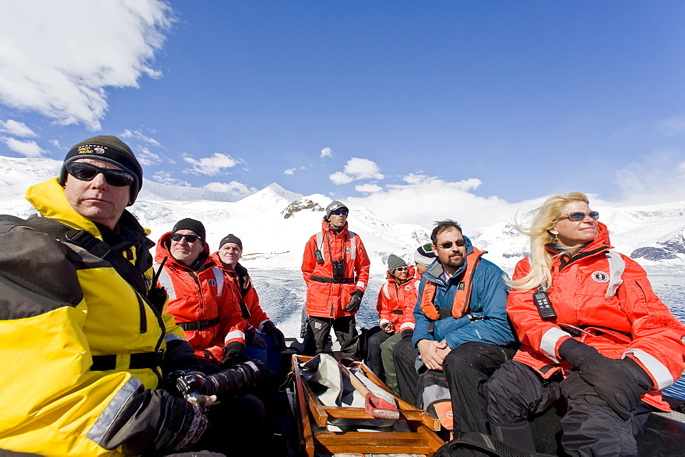 Natural history staff from the Lindblad Expedition ship National Geographic Explorer doing various things in and around the Antarctic Peninsula