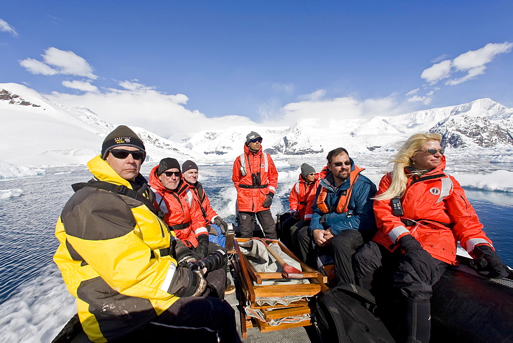 Natural history staff from the Lindblad Expedition ship National Geographic Explorer doing various things in and around the Antarctic Peninsula