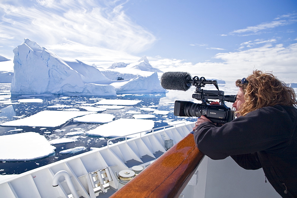 Natural history staff from the Lindblad Expedition ship National Geographic Explorer doing various things in and around the Antarctic Peninsula