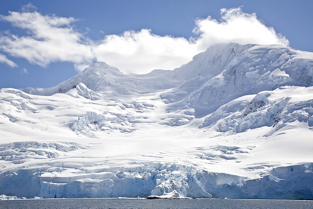 The Lindblad Expedition ship National Geographic Explorer operating in Neko Harbour, Antarctica