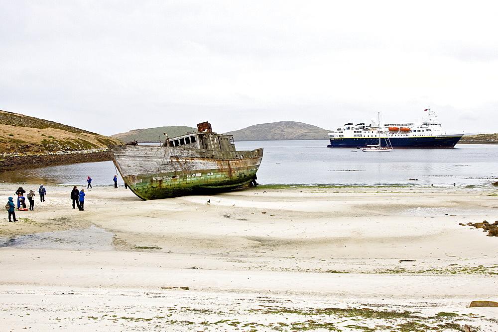 Low tide on New Island in the extreme western side of the Falkland Islands.