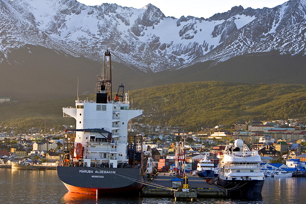 Views of the town of Ushuaia, Argentina