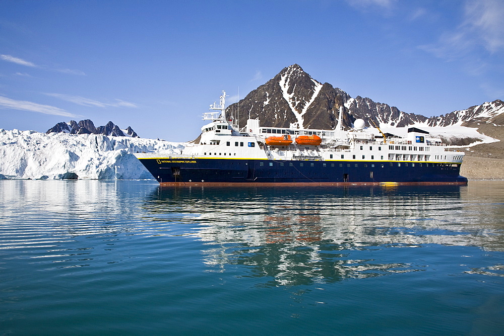 The Lindblad Expedition ship National Geographic Explorer, Svalbard Archipelago, Antarctica