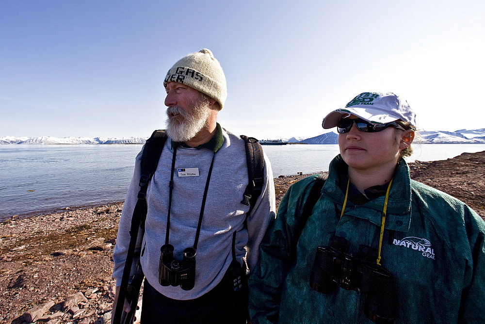 Natural history staff from the Lindblad Expedition ship National Geographic Explorer doing various things in and around the Svalbard Archipelago