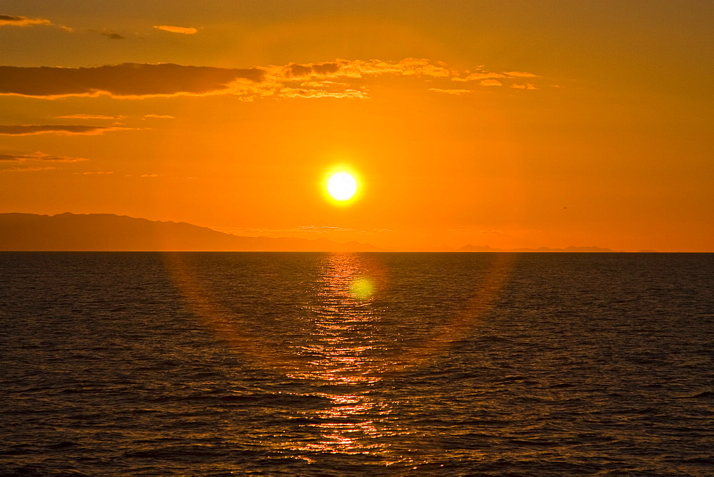 Sunrise/sunset in the Gulf of California (Sea of Cortez), Mexico.