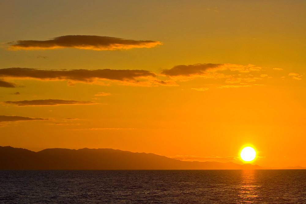 Sunrise/sunset in the Gulf of California (Sea of Cortez), Mexico.