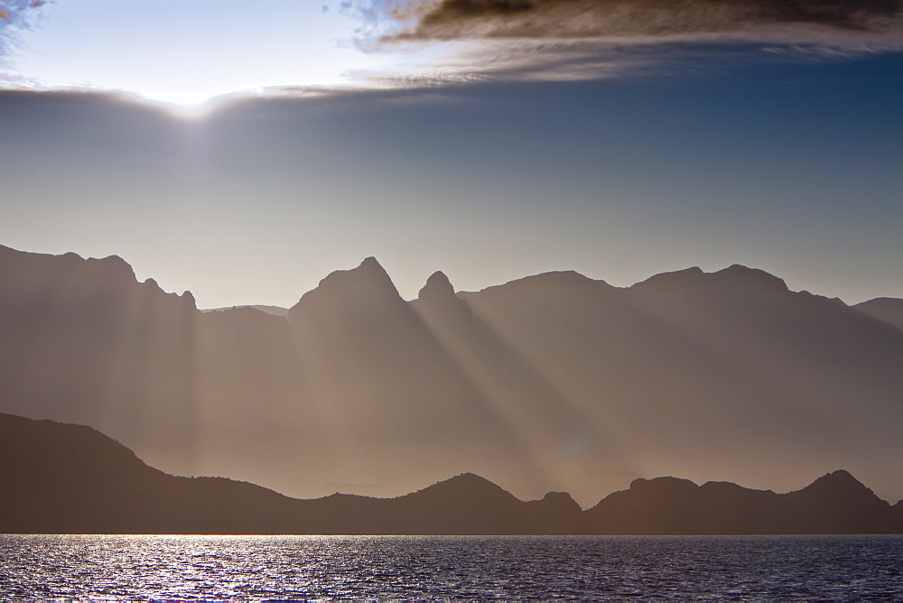 Sunset on  Isla Danzante in the Gulf of California (Sea of Cortez), Baja California Sur, Mexico. 