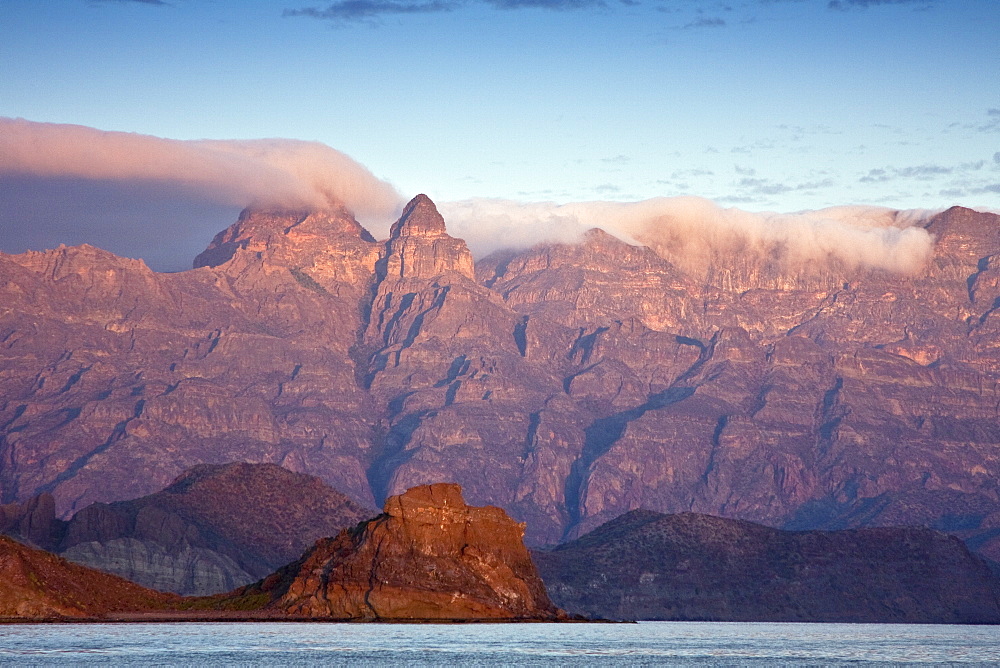 Sunrise on  Isla Danzante in the Gulf of California (Sea of Cortez), Baja California Sur, Mexico. 