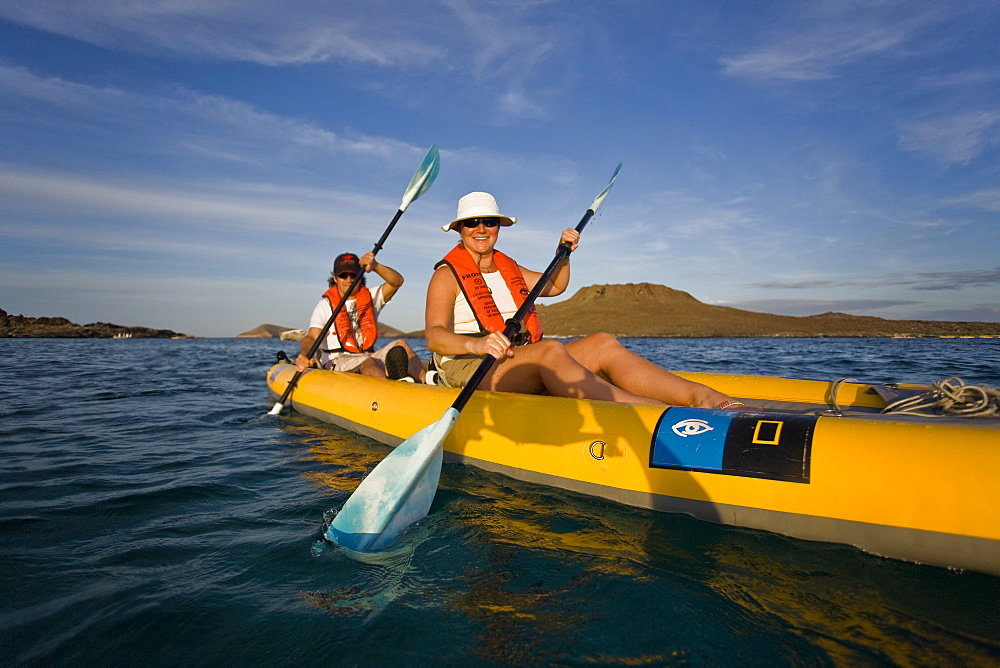 Lindblad Expeditions Guests doing fun and exciting things in the Galapagos Island Archipeligo, Ecuador. No model releases.