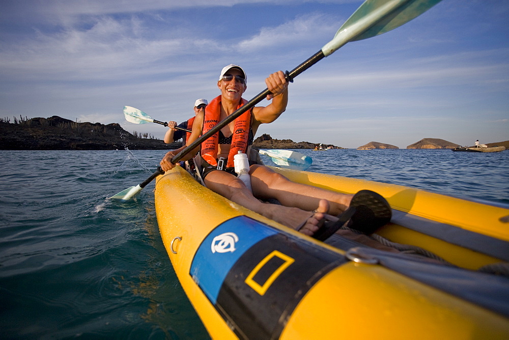 Lindblad Expeditions Guests doing fun and exciting things in the Galapagos Island Archipeligo, Ecuador. No model releases.