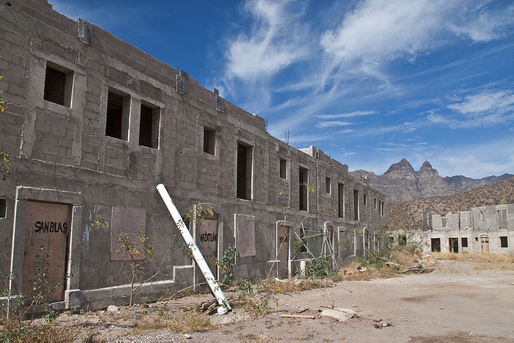 Views of the new (2009) marina still under construction at Puerto Escondido, Baja California Sur, Mexico.