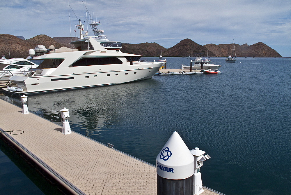 Views of the new (2009) marina still under construction at Puerto Escondido, Baja California Sur, Mexico.