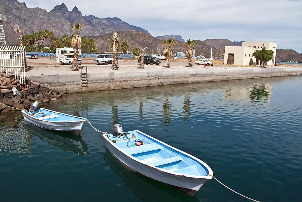 Views of the new (2009) marina still under construction at Puerto Escondido, Baja California Sur, Mexico.