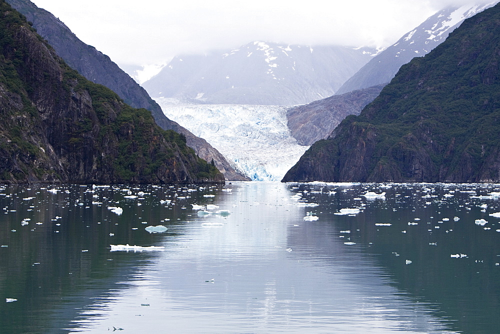 Views of the magnificent scenery including calved icebergs from the Sawyer Glaciers in Tracy Arm Wilderness Area in Southeast Alaska, USA. Pacific Ocean.