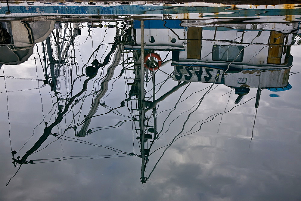 Fishing fleet at harbour in Alert Bay, British Columbia, Canada. No model or property releases for this image.