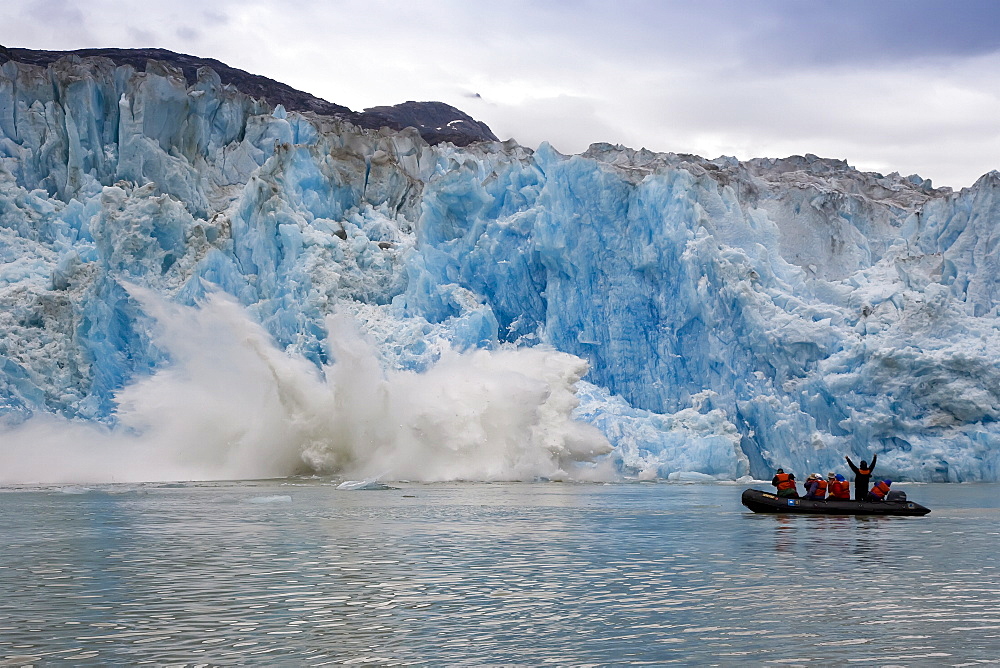 South Sawyer Glacier in Tracy Arm - Fords Terror Wilderness area in Southeast Alaska, USA. 