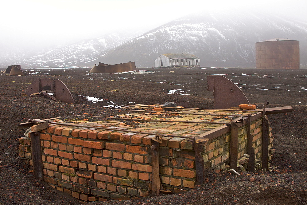 Views of Deception Island, an island in the South Shetland Islands off the Antarctic Peninsula