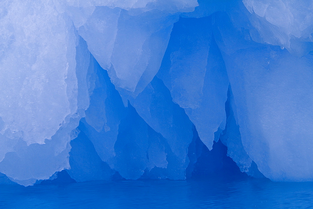 Iceberg detail in and around the Antarctic Peninsula during the summer months, Southern Ocean