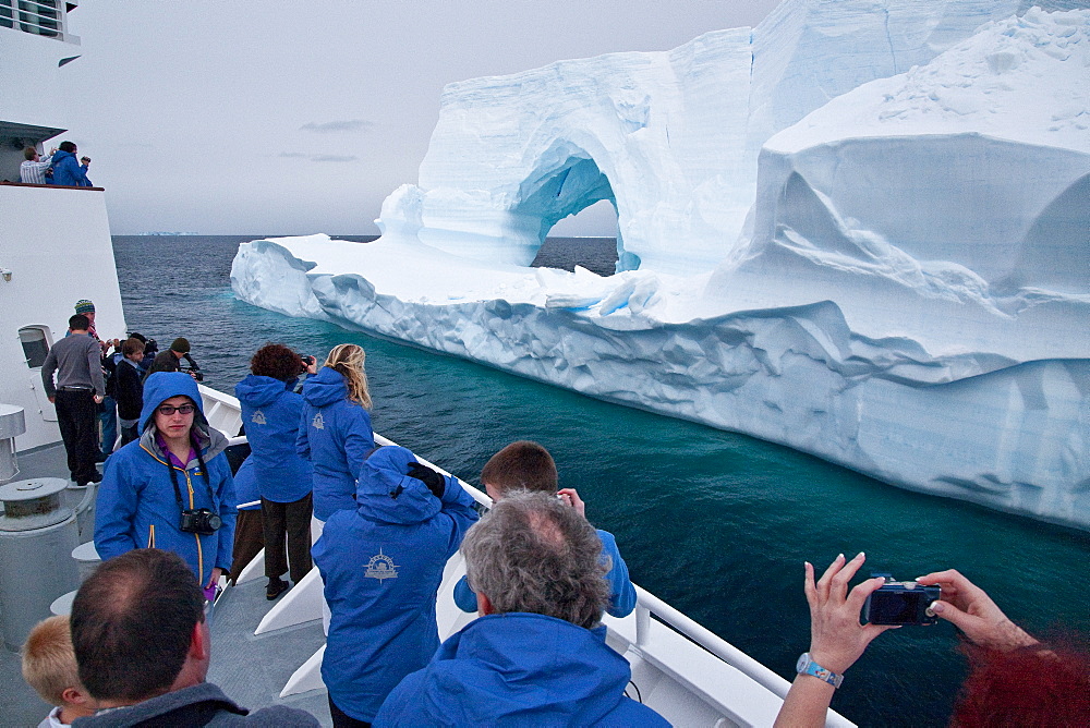 Iceberg detail in and around the Antarctic Peninsula during the summer months, Southern Ocean