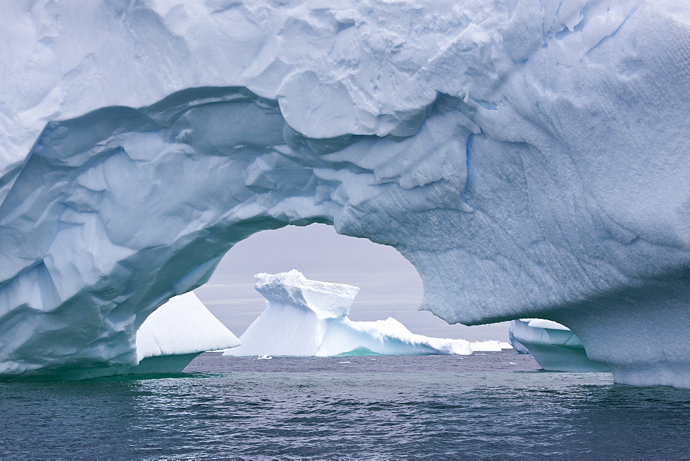 Iceberg detail in and around the Antarctic Peninsula during the summer months, Southern Ocean