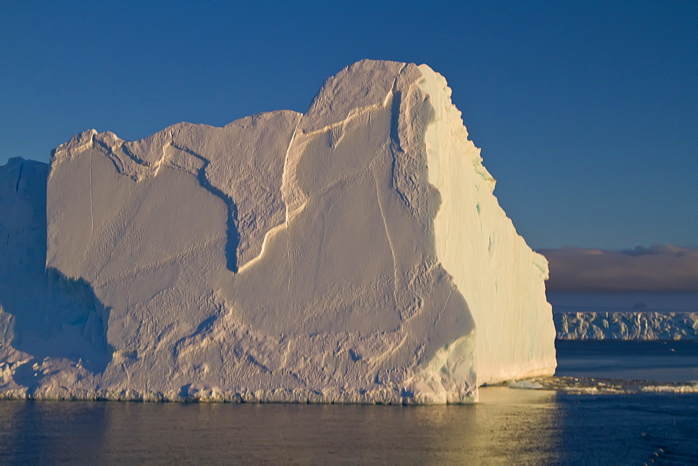 Huge tabular icebergs and smaller ice floes in the Weddell Sea, on the eastern side of the Antarctic Peninsula