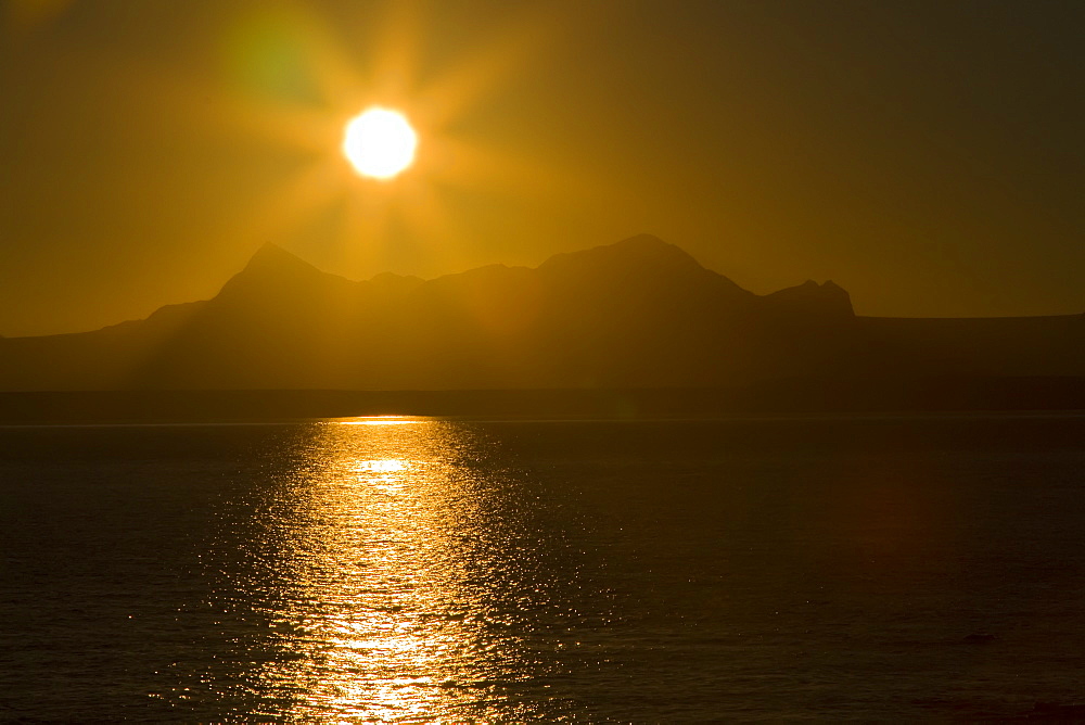 Sunset in the Weddell Sea, on the eastern side of the Antarctic Peninsula