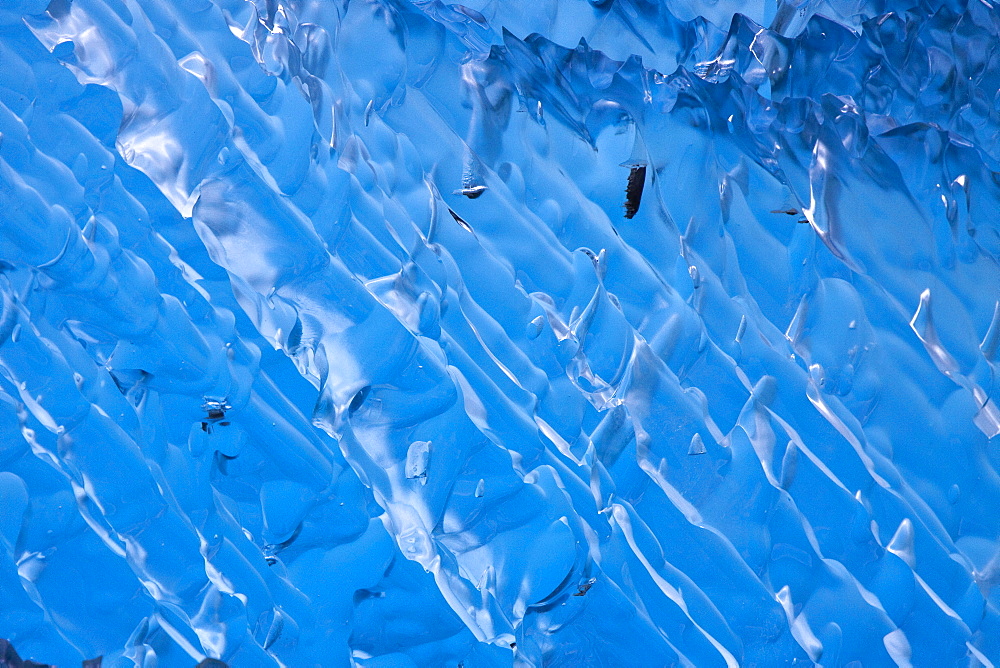 Glacial iceberg detail from ice calved off the Sawyer Glacier in Tracy Arm, Southeast Alaska, USA, Pacific Ocean