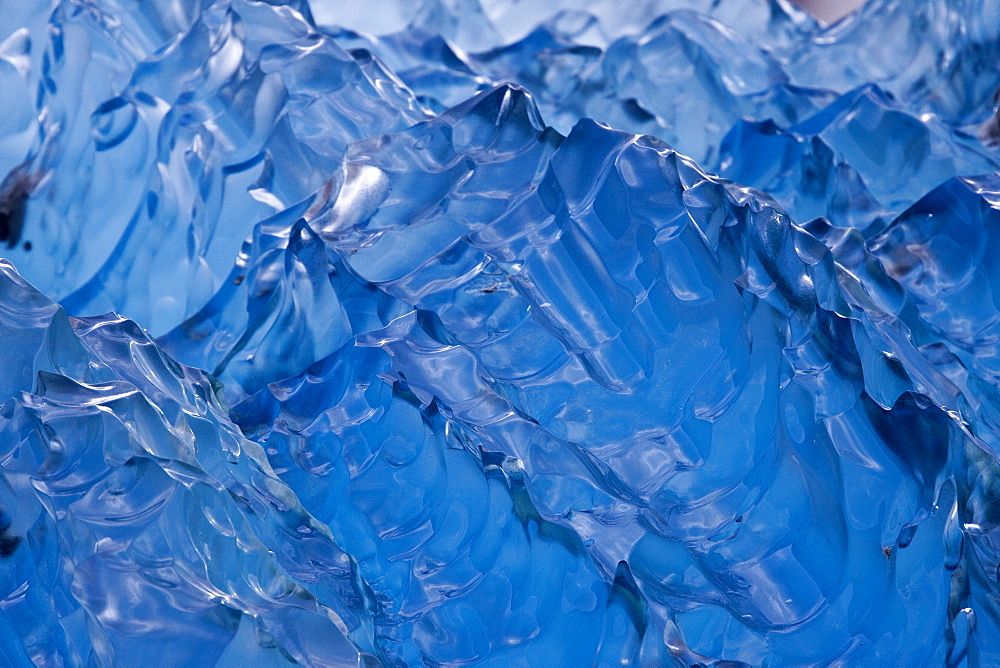 Glacial iceberg detail from ice calved off the Sawyer Glacier in Tracy Arm, Southeast Alaska, USA, Pacific Ocean