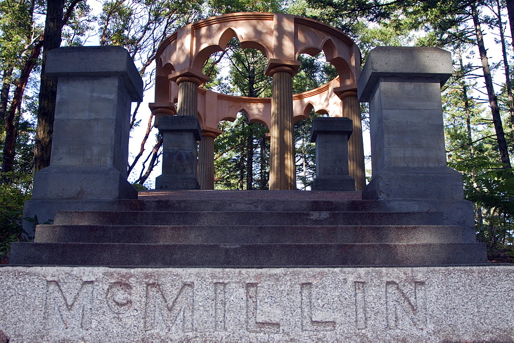 The John S. McMillin Mausoleum built in the early 1930's near Roche Harbor on San Juan Island, Washington State, USA. 