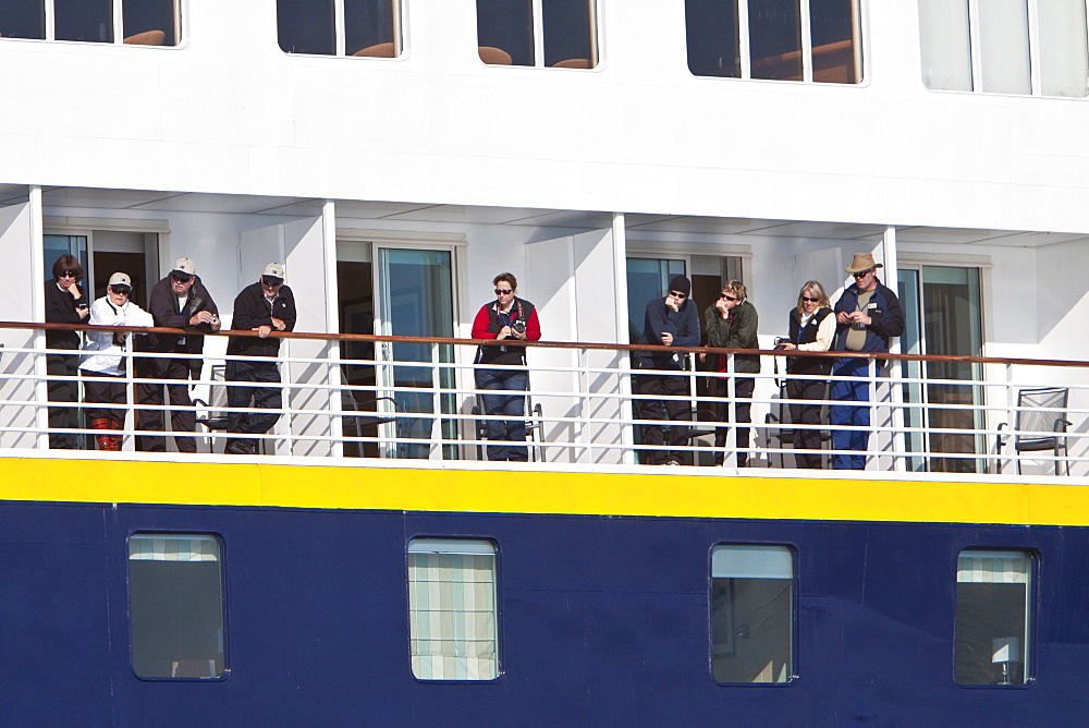 The Lindblad Expedition ship National Geographic Explorer operating in the Svalbard Archipelago in the summer months