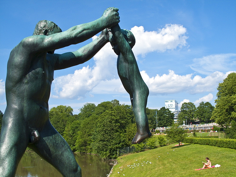 Scenic views of the Vigeland Sculpture Park in Oslo, Norway