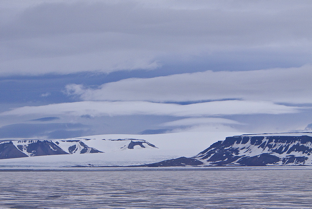 Scenic views of in the Svalbard Archipelago of Norway. 