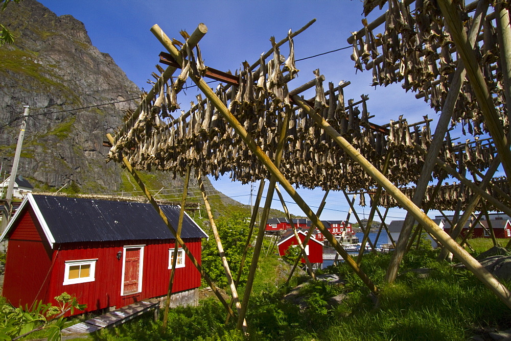 The small fishing town of A in the Lofoton Island Group, Norway