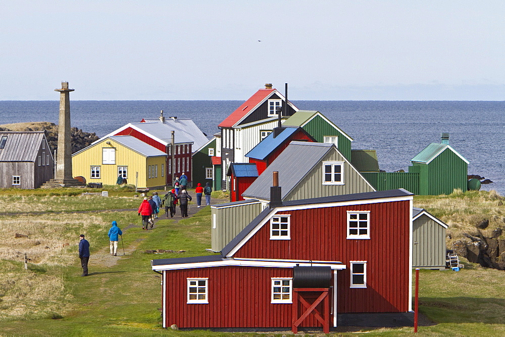 A view of remote Flatey Island, Iceland