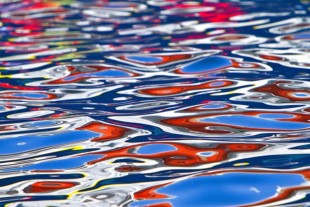 Reflections in the calm waters near the Lindblad Expedition ship National Geographic Explorer in the waters of Norway