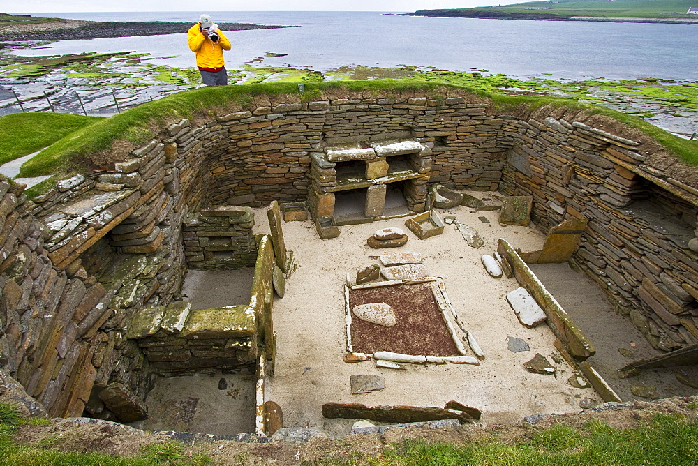 Skara Brae, a Neolithic village constructed in 3,100 BC, Orkney Islands, Scotland