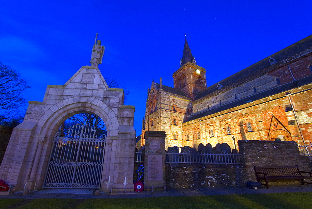 12th Century St. Magnus Cathedral in the town of Kirkwall, Orkney Islands, Scotland