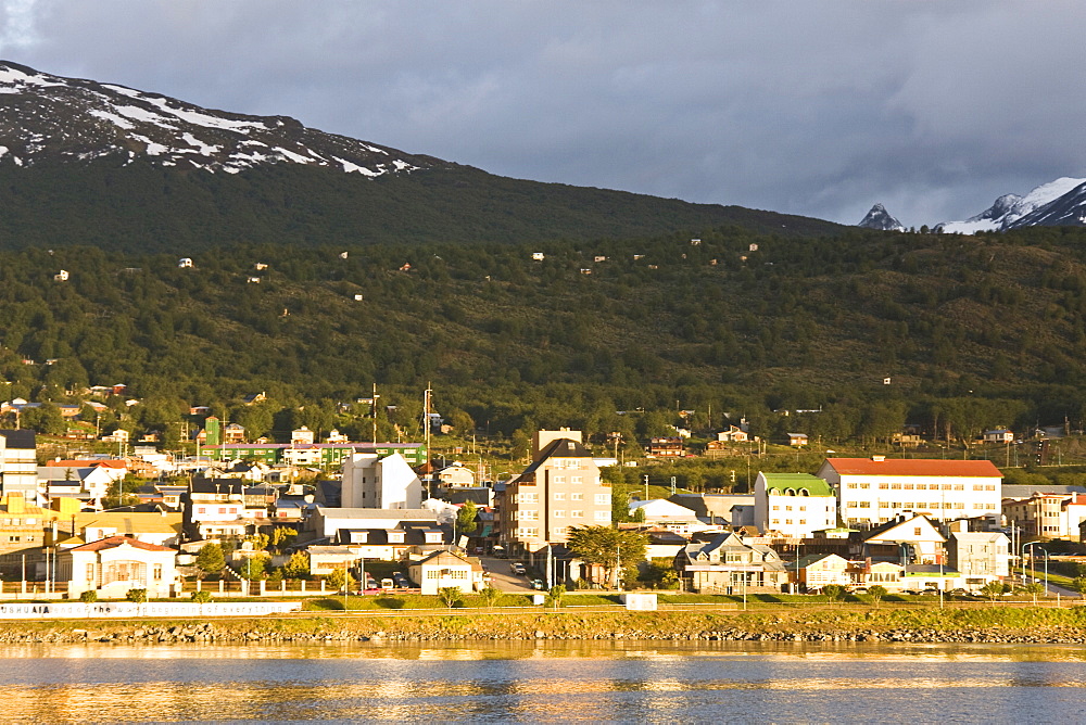 Late afternoon light on the town of Ushuaia, Argentina