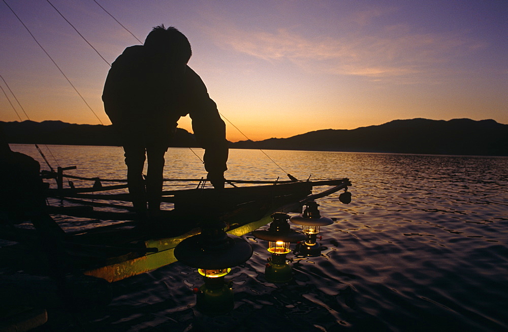 Squid fishing boat.   