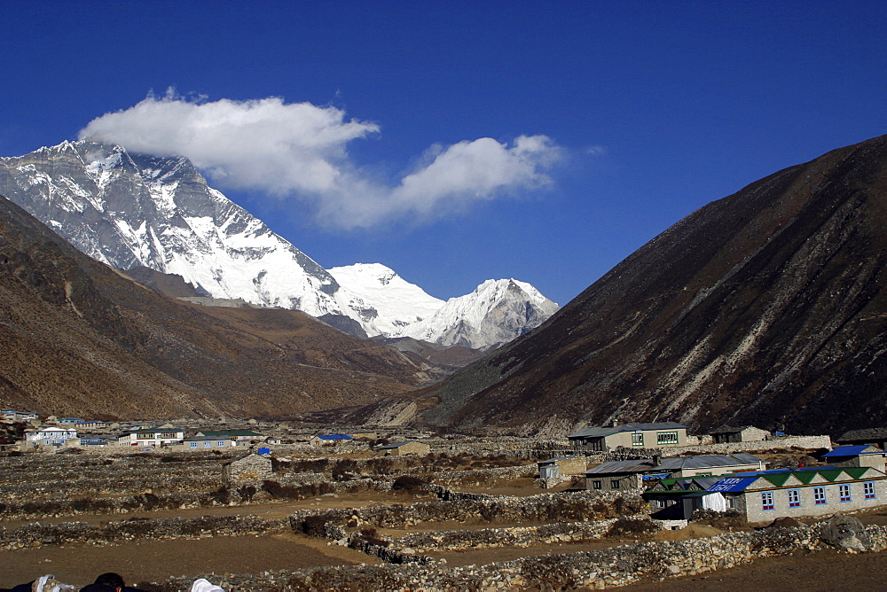 Traditional Stone Buildings. Everest Trail, Nepal.