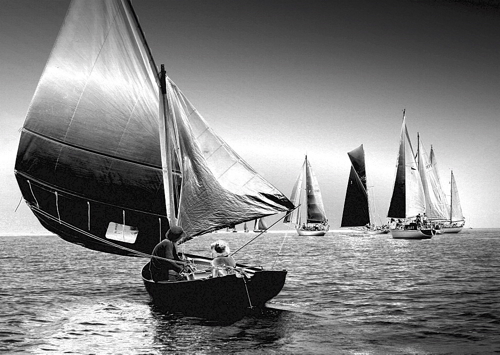 Yachts. Classic Boats, Sailing River Dart, Dartmouth, Devon.