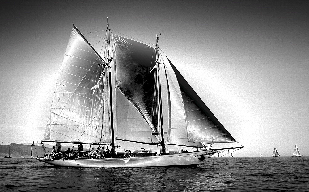 Yachts. Classic Boats, Sailing River Dart, Dartmouth, Devon.