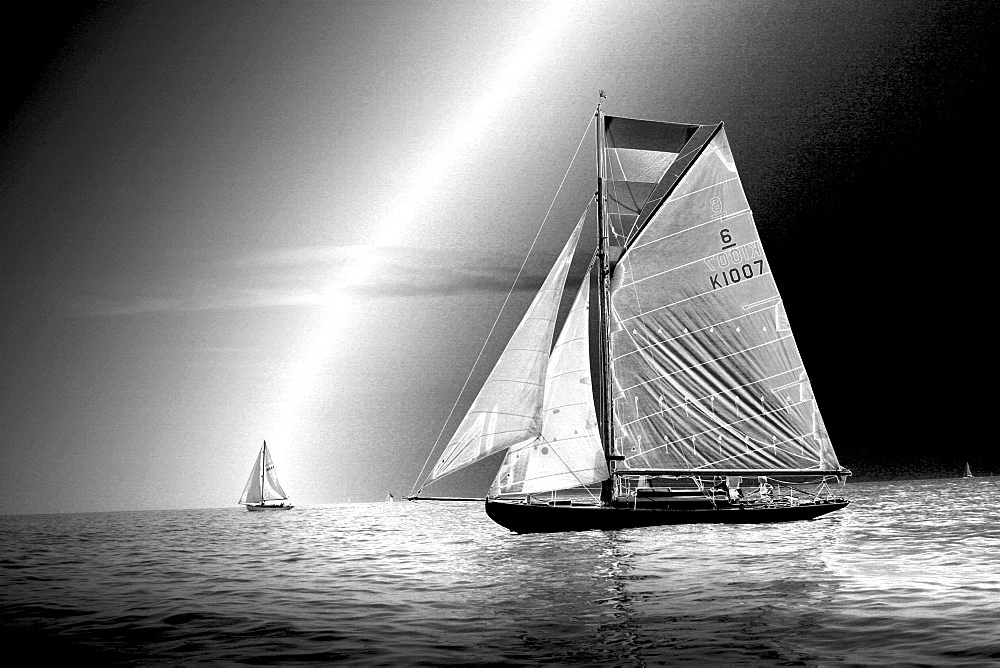 Yachts. Classic Boats, Sailing River Dart, Dartmouth, Devon.