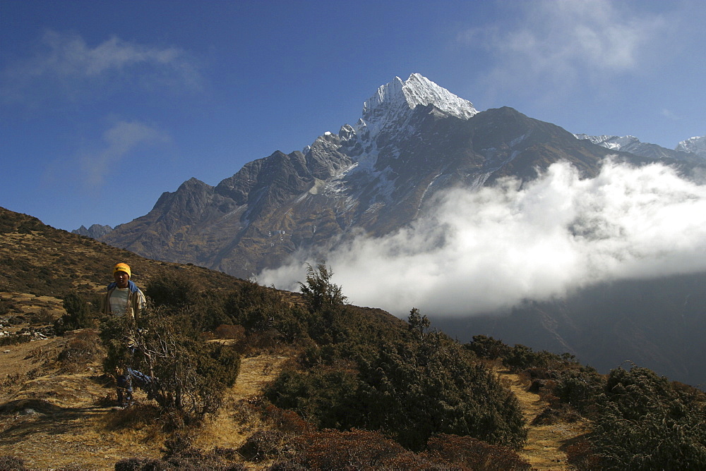 Mountain in Clouds. Nepal.