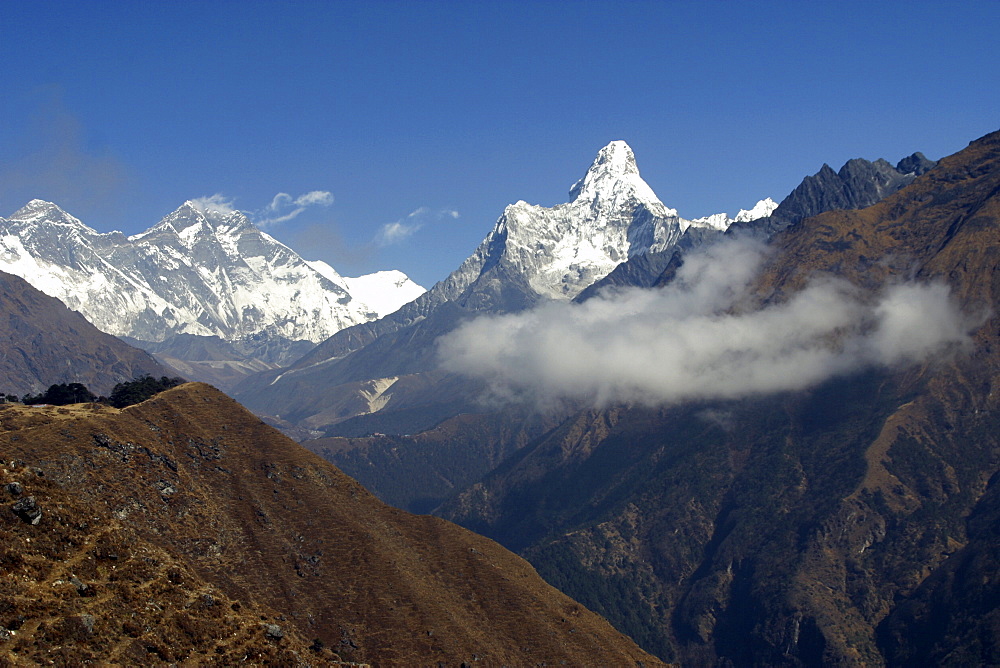 Ama Dablam. Mountains of Nepal, from Everest Trail.