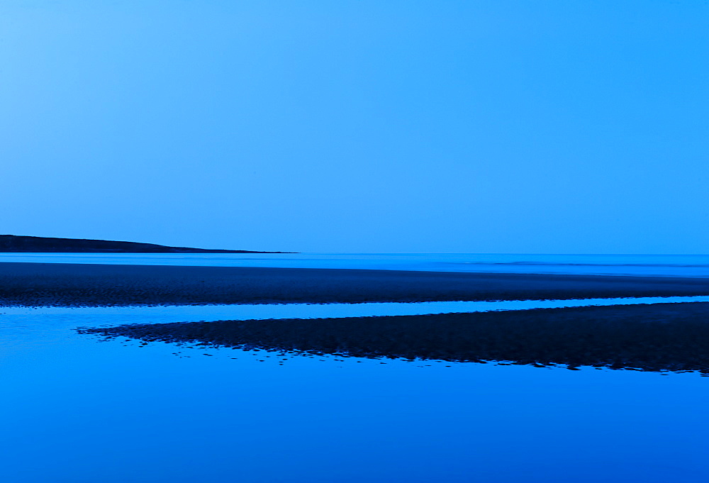 St Cyrus beach at dusk, Scotland