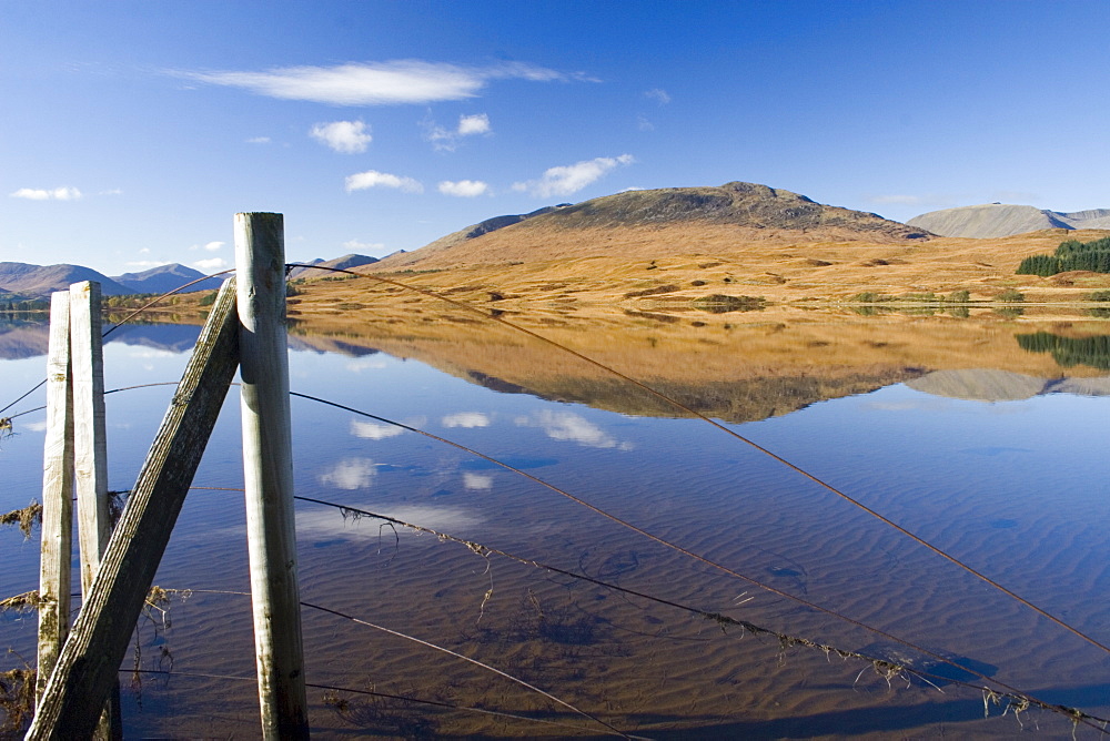 Freshwater loch.  Black Mount by Rannoch Moor near Glencoe, Scotland.