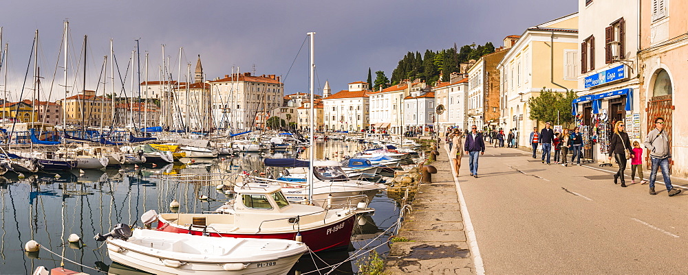 Port of Piran (Luka Piran), Primorska, Slovenian Istria, Slovenia, Europe