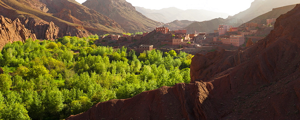 Panoramic landscape photo of Dades Gorge, Morocco, North Africa, Africa 